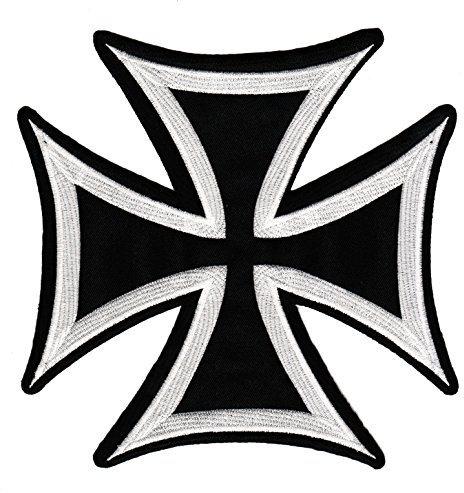 Biker Kreuz Backpatch Rückenaufnäher XXL ca. 19 x 19 cm