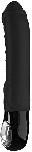 Fun Factory Tiger Black Line G Spot Vibrator | Ribbed Silicone | Rechargeable and Vibrating Pleasure Massager for Women | Waterproof (IPX7) | Silent Operation | Adult Sex Toy