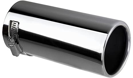 E-TECH 60mm Diameter Classic Round Exhaust Tip - Fits pipes 45mm-55mm