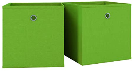 VCM 2er Set Faltbox | Klappbox Stoff Kiste | Faltschachtel | Maße Maße ca. H. 28 x B. 27 x T. 27 cm | Regalbox - Boxas