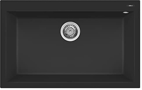 ELLECI Einbauspüle QUADRA 130 K86 Black LKQ13086, schwarz