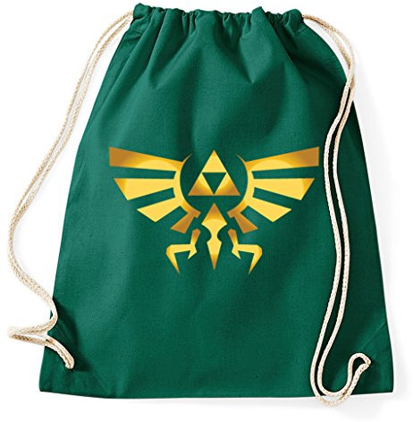 STYLETEX23 Triforce Symbol Logo Turnbeutel Sportbeutel, flaschengrün