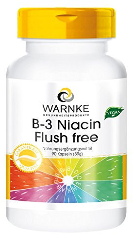 Vitamina B3 500mg – Niacina Flush Free – No ruborizante – 90 cápsulas | Warnke Vitalstoffe - Calidad de farmacia alemana