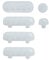 SITZPLATZ® WC-Sitz-Puffer Nr. 23 | Auflagestopfen für Toilettensitz | Abstandhalter für WC-Brille | Dämpfer | Weiß | Kunststoff