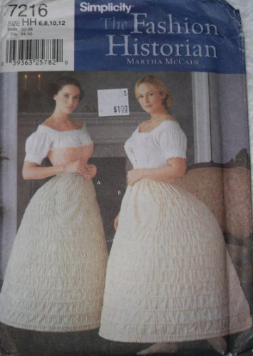 Simplicity Muster 7216: Reifrock für Damen in zwei Breiten.