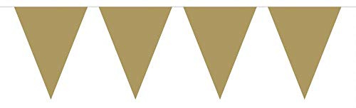 Folat Partyproducts BV/Einfarbige Wimpelkette, Gold