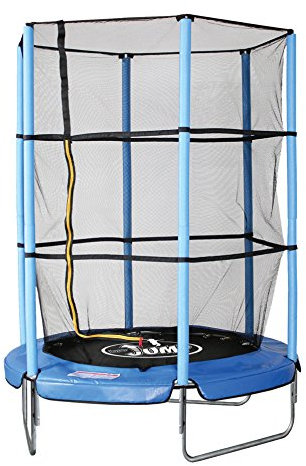 Sport1 Tappeto Elastico Diametro 140 cm/Rete di Protezione Altezza 150 cm con zip ingresso/Impermeabile resistente ai raggi UV/Struttura in Acciaio/Facile Montaggio/Made in USA