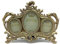 Crispe Bilderrahmen Venezia im Antik-Look in Antikgold Größe 30 x 22 cm - mit 3 Bildmaßen 6 x 8 + 9 x 13 + 6 x 8 cm Rahmen Bild Foto Barock
