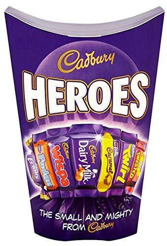 Cadbury Heroes Schokoladenkarton, 185 g, 9 Stück