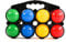 KandyToys 8 Piece Boules Set Colourful Garden Games Petanque Set in Carry Case