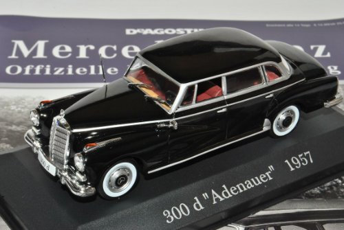 Ixo Mercedes-B 300D Limousine Adenauer W189 Schwarz Nr 6 1/43 Modell Auto