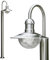 Lampe d'extérieur Elima, lampadaire en acier inoxydable au design moderne, avec abat-jour en verre, lampe d'allée à 1 bras 140 cm, lampe de jardin avec douille E27, IP44, ampoule(s) non incluse(s)