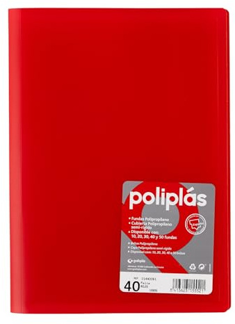 Grafoplas 1155706 – Mappe mit 40 Hüllen, rot