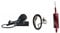 Moonraker Minor II Plus CB Radio Kit, 80 Channel, 12v/24v, with Mini Tornado Stinger Antenna and Rail Mount (Red)