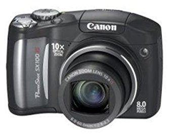 Canon Powershot SX100 Digital Camera (8 Megapixels, 10x optical) Zoom, 6.4 cm (2.5 inch) display, image stabiliser)
