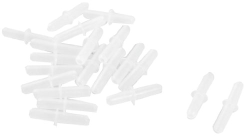 sourcing map Clear Plastic Aquarium Air Tubing Connector 20 Pcs