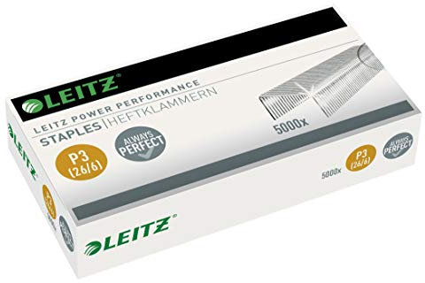 Leitz Power Performance Heftklammern P3 (26/6), 5000 Stück, Verzinkt, 55721000