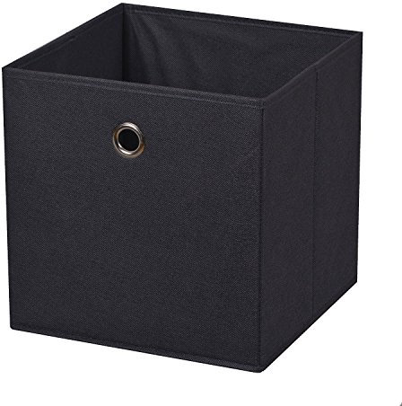 2 Stück Faltbox Schwarz 28 x 28 x 28 cm Aufbewahrungsbox faltbar