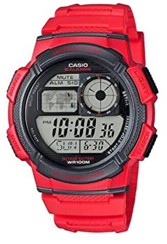 CASIO Herren Digital Quarz (Japanisch) Uhr mit Kunststoff Armband AE-1000W-4A