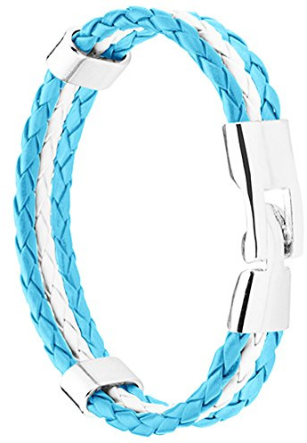 Piersando Armband Armreif geflochten Leder Fahne Motiv Fussball EM & WM Fanartikel Land Flagge Ärmel Schmuck Damen oder Herren