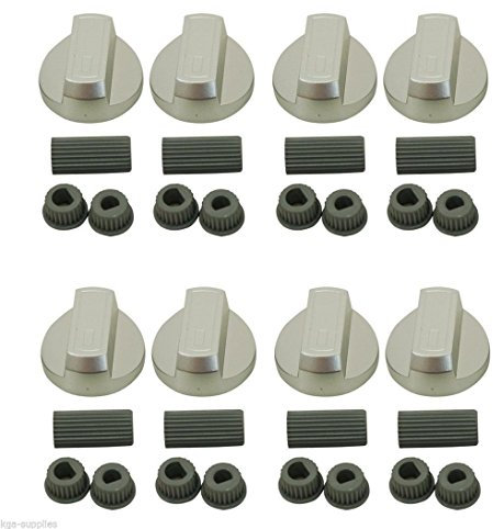 Kga-supplies de dietrich Argent Boutons de contrôle pour fours, cuisinières et plaques (lot de 8)