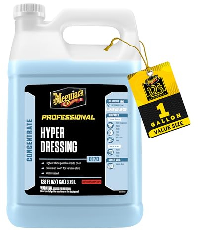 Meguiar's D17001 Detailer Hyper Dressing Kunststoffpflege, 3.78L, blau | Verleihen Sie den Zierteilen Ihres Autos den besten Glanz und Glanz