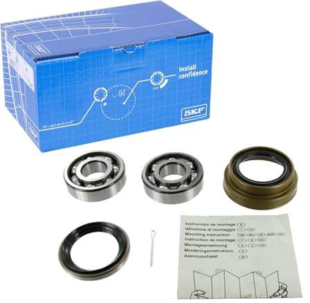 SKF Radlagersatz mit Wellendichtring VKBA 3700 Position Vorderachse Außendurchmesser 62 mm Höhe 111 mm Länge 111 mm Breite 84 mm - OE Qualität | VKBA 3700 Kompatibel mit Hijet Kasten (S8_)