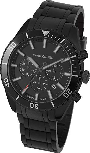 Jacques Lemans Unisex Chronograph Quartz Watch with Rubber Strap – KC-104B