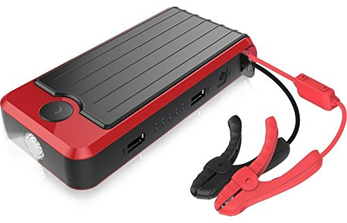 PowerAll Rosso Red/Black Portable Power Bank and Car Jump Starter 32,000 mAh