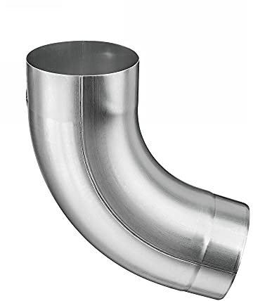 dachrinnen-shop.de Zink-Fallrohrbogen DN 60/72 Grad, Silber, 60 cm, 1 St.