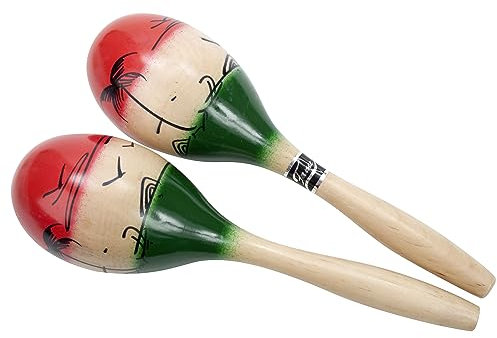 Fame Maracas Shaker, Holz, Multicolour, Robust, Langlebig, Klarer Sound, Komfortabler Griff, Ideal für Einsteiger, 2 Stück
