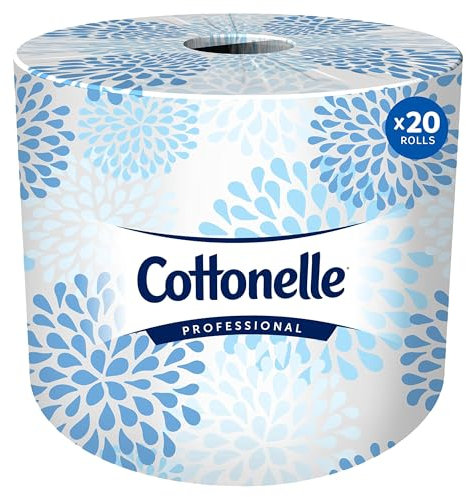 Cottonelle Professional Bulk Toilet Paper for Business (13135), Standard Toilet Paper Rolls, 2-PLY, White, 20 Rolls/Case, 451 Sheets/Roll