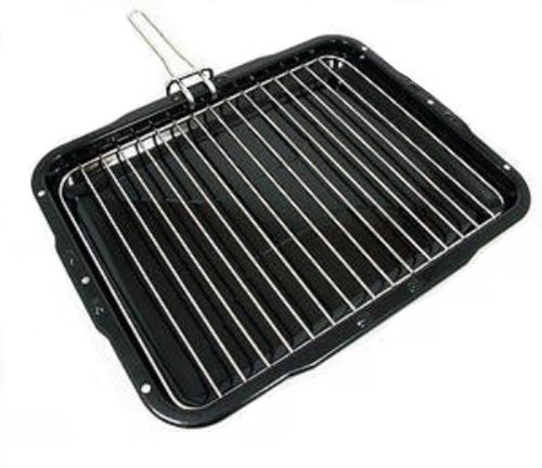 Electruepart Grill Pan Complete - Grill pan cw griddle & handle 387mm x 300mm