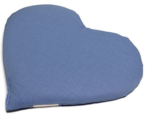 GIRAFFENLAND Körnerkissen Herz ca. 30x25cm - hellblau - Wärmekissen mit Weizen