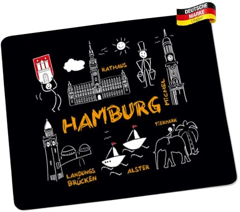 Mousepad/Mauspad Hamburg Mousepad - lustige mousepads - Geschenkartikel - Computerzubehör