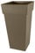 EDA - Pot de Fleur Carré Haut XXL Toscane - Volume 98 L - 43,3 x 43,3 x H.80 cm, Taupe