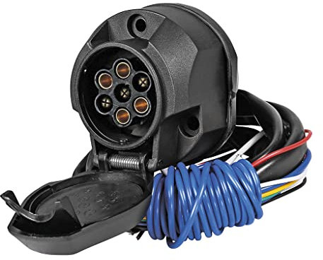 OROK - Socle remorque 7 Broches, Faisceau remorque 7 Broches, câble pour remorque 7 plots - Alimentation pour attelage remorque - Long. : 150CM - Compatible avec Tous Types de véhicules