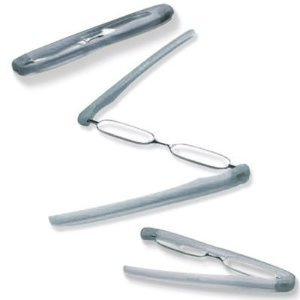 PODREADER Lesebrille Lesehilfe und Etui in Einem, der neue Trend, klappbar, faltbar, platzsparend, von +1,00 bis +3,00 Dioptrien sowie in trendigen Farben wählbar (+ 1.5 Dpt, Blau)