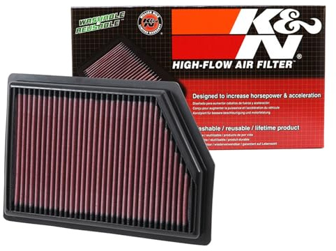K&N 33-5009 Filtri Aria Sostitutivi Auto, Lavabile e Riutilizzabile | Compatibile con: JEEP CHEROKEE, CHEROKEE VAN