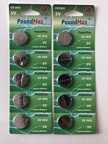 10 x 2032 Camelion Button cells Lithium Batteries by PoundMax