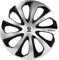 SPARCO SPC1473SVBK Sicilia 4 Stück Radzierblenden, Silber/Schwarz, 4 Stück, 14 SCHWARZ/SILBER