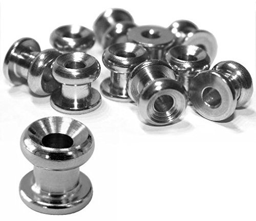 10 Stück Rundknopf Edelstahl A4 Silber