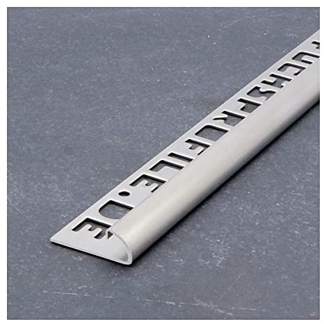 Fuchs PREMIUM Fliesenschiene Viertelkreis Jolly Edelstahl gebürstet, 6mm x 2,5m - 10 Stück