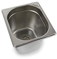 Edelstahl Spülbecken Camping Spüle Waschbecken + Ablauf Eismobil 175x160x150mm (ad-ideen)