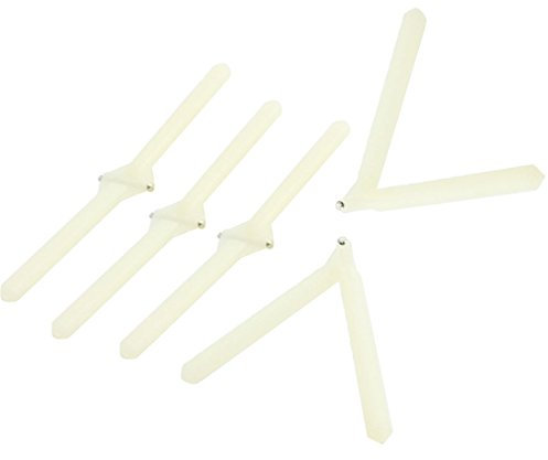 Sourcingmap 5Pcs RC Airplane Spare Parts White Nylon Pivot Hinges Pins 76x12x4.5mm