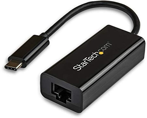 StarTech.com Adaptateur USB-C vers Gigabit Ethernet - Noir - Compatible Thunderbolt 3 - Windows et Mac - Convertisseur Réseau LAN RJ45 (US1GC30B)