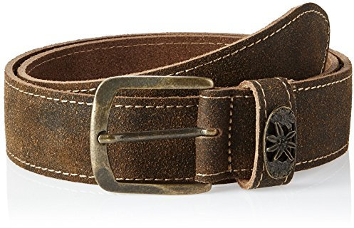 Werner Trachten Unisex Gürtel Trachtengürtel, Gr. 85 cm, Braun (dunkelbraun 103)