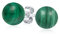 Einfache Edelstein Ohrringe Aus Grünem Malachit Runde Kugel Für Frauen 925Er Sterlingsilber 8MM