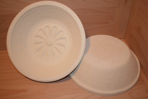 Holzbackofen-Welt Gärkorb Brotform Holzschliff für 1,0 kg Teiggewicht rund Sonne mit Profirezepten