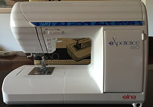 Machine à coudre ELNA eXperience 660 avec bouton 200 Nähprogrammen, 12 trous, poche avant pour accessoires, alphabete